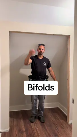 Bifold doors made easy!  Would you try?  #remodel #constructiontok #homerenovation #Home ##design #entrepreneur #interiordesign #hardwork #woodworking #renovation #homedecor #tools #DIY #carpentry #work  #homemade #remodeling #hgtv 