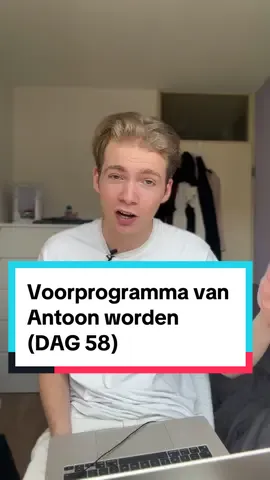 Dag 58 van proberen om in Antoon’s voorprogramma te komen #antoon #antoonpb 