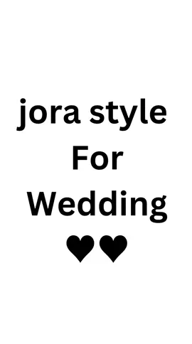 Jora Style For Wedding #beautiful #fashion #trending #Viral #hairs 