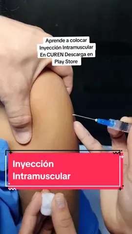 Inyección Intramuscular / Descarga Curen y aprende a colocar inyección Intramuscular #inyeccion #intramuscular #enfermeria #enfermera #enfermero #enfermeriatiktok #medicalstudent 