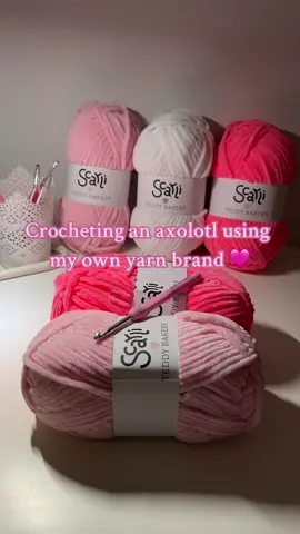 Crochet an axolotl with me using @Scarli Teddy Bakery yarn 🩷 launching today June 30th at 6pm AEST! #crochettiktok #amigurumi #crochetplushie #yarntok #plushyarn #chenilleyarn #plushies #crochetaxolotl 
