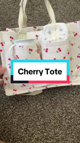 🍒 this cherry tote is to die for! Plus the pockets are so spacious! #summertime #totebag #cherries #SummerDeals 