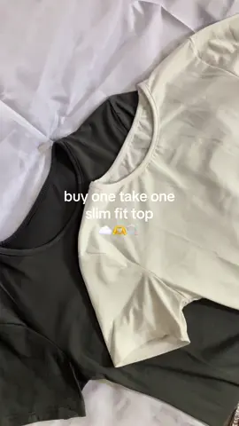 Buy 1 take 1 round neck T-shirt Basic Slim Fit Casual Color Women’s Top🤍  #fyp #basictop #roundnecktshirt #buy1take1 #casualoutfits 