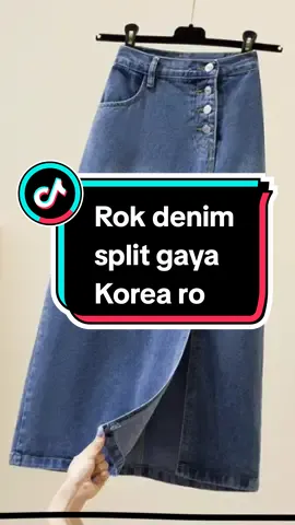 Rok denim split gaya Korea rok #rok #rokdenim #rokjeans #rokjeanswanita #shopmaster #fyp 