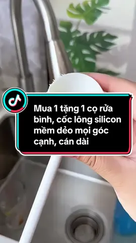 Mua 1 tặng 1 cọ rửa bình, cốc đa năng silicon mềm gập 90 độ, cán dài tiện lợi #coruabinhsua #coruabinh #giadungtienich #giadungtienloi #giadungthongminh #xuhuong 
