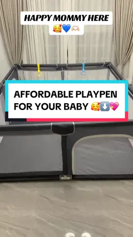 Affordable Playpen for your baby, Momsh! 🥰 Perfect para sa mga first time moms like me na takot iwanan si baby sa bed mag-isa, nagwo-worry na malaglag, hindi mo nakikita ang baby mo kapag busy ka sa household chores, hindi ka maka-bathroom dahil walang bantay sa baby, these are the common reasons natin nga Miiii, ito playpen for our peace of mind! 💖 Yay! I personally recommend this playpen! 🤗Click the yellow basket to order mga Miii 💖 Happy Mommy, Happy Baby! Thank you, tiktok! 🫶🏻 @Ynnah Santos @Hunter Taba #playpen #playpenforbabies #safety #playground #affordable #mallquality #budolfinds #fyp #MomsofTikTok #babiesoftiktok #fypシ 
