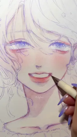 Những lúc khó khăn chỉ biết nở một nụ cười thật tươi 🥹🌸 #_tofuw #LearnOnTikTok #viral #xuhuong #drawing #vẽ #fyp #gocsangtao #watercolor #painting #traditionalart 
