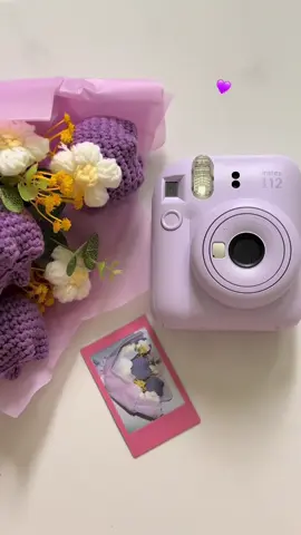 always wanted an instax camera since i was a little girl 📷 #instaxmini #instax #camera #filmcamera #polaroid #purple 