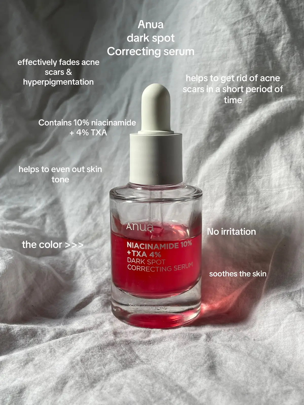 For me, it’s worth the hype #kbeauty #koreanskincare #acnescars  #anua #anuadarkspotserum #acne 