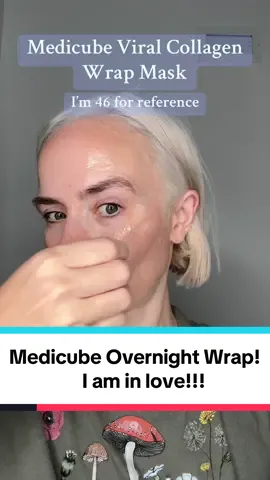 This 46 year okd skin got some HELP with Medicube’s overnight wrapping collagen mask! Im so grateful for this mask! Any age can greatly benefit! Please excuse my voice is getting over a cold. This is ALWAYS out if stock. If it is there, orange box link, bottom left of your screen, get it! #skincare #skintok #tiktokshop #medicube #collagen #genx #mask #loveit #viral #viralproducts 