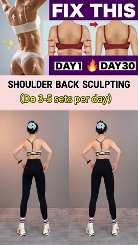 #Fitness #loseweight #back #shoulder #girl #exercise #homeworkout #foryou 
