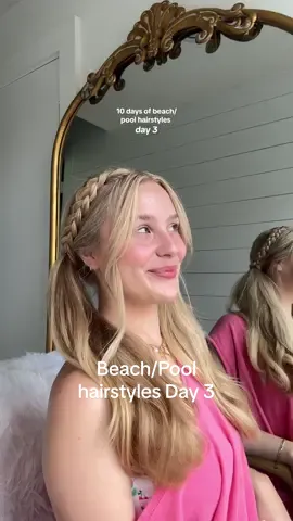 This braid hack for pigtails >> #creatorsearchinsights #summerhairstyles #braidhairstyles #braidedhairstyle #simplehairstyle #beachhairstyles #poolhairstyles 