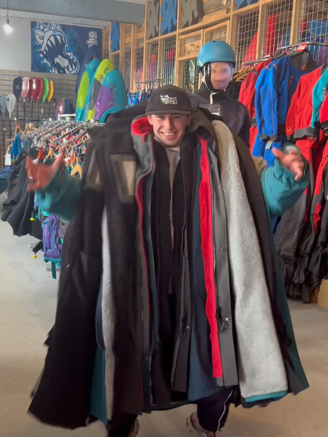 It's way too cold you need a Red Paddle jacket ❄ #jacket#jacketchallenge#toocold#cold#dance#tiktoktrend#trending#kayak