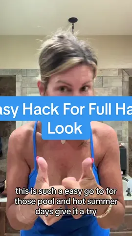 Easy hack that @Mandy Sims shared so I gave it a try! Perfect look for these HOT TX heat sunmer days!! #hairtok #hairtutorial #fullyhair #summerday #fypage #CapCut 