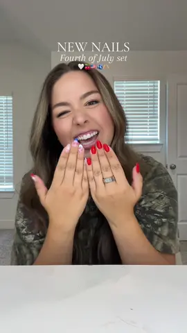 Fourth of July nails! 🤍🍒🇺🇸🫐🫶🏼 #fourthofjuly #4thofjuly #4thofjulynails #fourthofjulynails #nailinspo #naildesigns #newnails #fyp #texas #trending #nailtransformation 