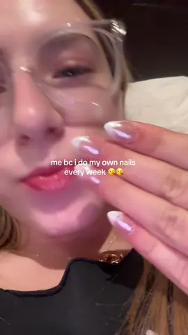 literally did my nails 2x this week 😘 also nail vlog coming soon they take forever to edit #fyp #foryou #nail #nails #newset #funny #trend #gelx #tutorial #transition #frenchtipnails #nailsartvideos #chrome #ideas #inspo 