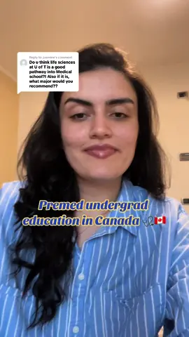 Replying to @Jasmine  premed undergrad options in Canada for med school 🩺🇨🇦 (pro tip: press and hold the bottom left corner of the screen to watch on 2x speed) #premed #premedstudent #premedadvice #lifescience #undergrad #medicine #medicalstudent #medstudent #medschool #medicalschool #canadianmedicalschool #uoft #universityoftoronto #uoftears #university #fyp 