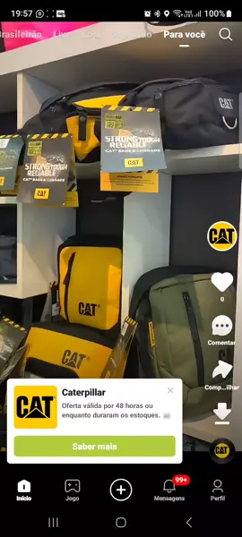 Olha o golpe, no site oficial da caterpillar tem um aviso sobre esses anúncios fraudulentos, fico imaginando de como a polícia não prende essas quadrilhas e não multa as plataformas que permitem esses anúncios. 