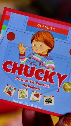 Introducing the Chucky “Friends Til The End” Highlighter! Launching THIS THURSDAY July 4th @ 8am PST! #chucky #chuckyxglamlite #glamlite