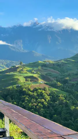 VIEW SELEPAS HUJAN.. SEGAR #fyp #sabah #malaysia #kundasang 