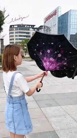（2x Canopy ）C Shape Handle Reverse Folding Inverted Umbrella Double Layer Windproof Outdoor Rain Cover Payung Lipat #homestuff #household #goodthing #foryou #TikTokShop 