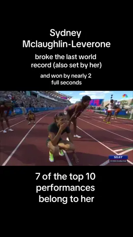 Sydney McLaughlin-Levrone did one better on a day whej every Olympic trials final on the track produced a meet record. She’s incomparable!  #olympics #usolympictrials #teamusa #trackandfield #sydneymclaughlin #ustrackandfield 