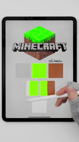 Mixing colors of Minecraft #art #procreate #drawing #colormixing #Minecraft