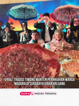 Tradisi timang manten pernikahan warga Madura di Surabaya viral dijagan raja, pasalnya bingkisan yang diberikan berupa uang dan perhiasan, bahkan @topekcollection @adeltopek2 juga ikut memberikan bingkisan uang. #fyp #fypシ #foryou #foryoupage #viral #beranda #trending #breakingnews #menyalaabangkuh🔥 #menyalaabangkuh🔥🔥🔥🔥🔥 #menyalaabangku🔥🔥🔥🔥 #maduratrending #alunaluntrunojoyosampang #bangkalan #sumenep #pamekasan #madura #surabaya #tiktok 
