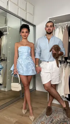 When you both dress to impress 👏  #TikTokFashion #babyboofashion #datenight #summerdress #matchingoutfits #couple #softgirl 