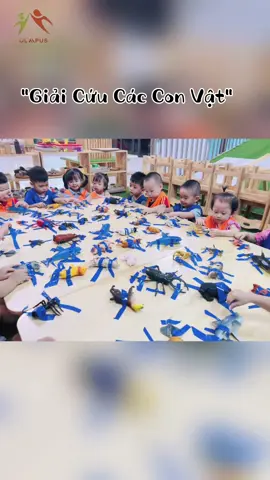 Vận động tinh: Giải cứu các bạn động vật#olympus #mamnonhanam #preschoolactivities  