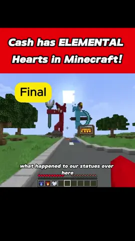 Cash has ELEMENTAL Hearts in Minecraft! | Final | #cash #cashminecraft #Minecraft #fpy #heart #game #happiness