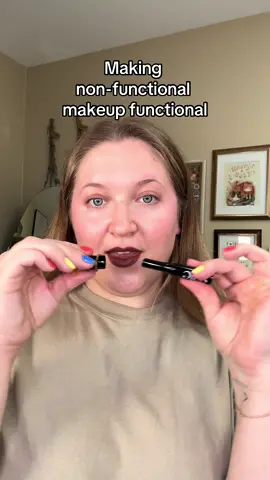 OKAY stay with me. Makeup packaging is all similar (bad for low vision), slippery (bad for grip), and just overall not individualized (bad for vibes). @Saie  While working to make the beauty industry more inclusive, might as well change the makeup we already have right?? Adding a butterfly gives the lipstick a tactile cue, the glitter hot glue wrapped around the top provides texture for ease of opening, and TBH the googly eyes are just cute. What should I decorate next? Video ID: multiple short clips of hot glue sticks, google eyes, and a saie lipstick are thrown into the frame, frame then switches to woman choosing gold hot glue and gluing eyes onto top of lipstick cover and making a glue path around the top of the cap. She then glues a small orange plastic butterfly head directly underneath the googly eyes. Video ends with woman showing opening the lipstick and moving it close to the camera #makeupdesign #packagingdesign #makeupcrafting #inclusivemakeup #beautydesign #craftingideas