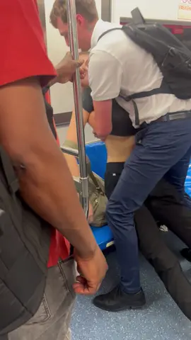 Woman passes out on subway 