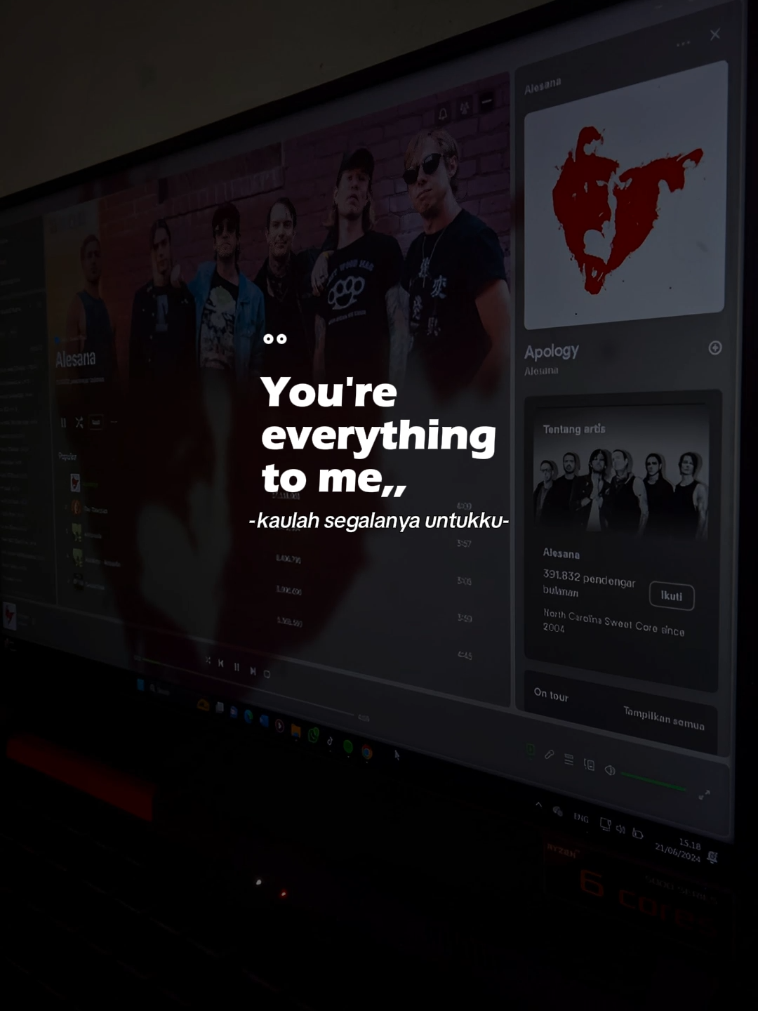| Alesana - Apology (Acoustic Version) | . . . . #fyp#4u#masukberanda#alesana#apology#acoustic#storywa#liriklagu#lirikterjemahan#musiclyrics#playlist#spotify#capcut