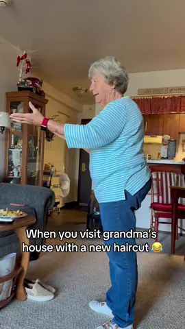 When you visit grandma’s house with a new haircut. #grandma #relatable #haircut #reaction #family #wholesome #comedy #funny #grandmas #grandmashouse #everytime #foryou #fyp #trend #trending #this #original 