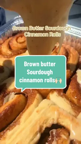 Brown butter sourdough cinnamon rolls🙌🏻🙌🏻 #brownedbutter #cinnamonrolls #sourdough #sourdoughcinnamonrolls 