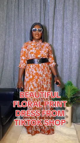 BEAUTIFUL FLORAL PRINT DRESS FROM TIKTOK SHOP  #tiktokmademebuyit #fashiontiktok #fashionqueen 
