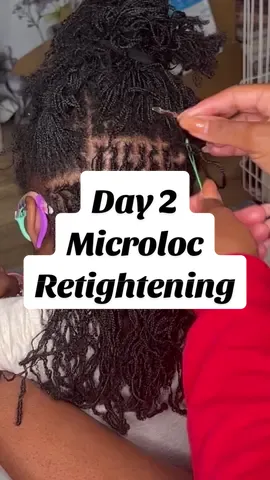Her first retightening is actually going well 😍 #microlocs #kidsmicrolocs #locs #kidslocs #diymicrolocs #locsoftiktok #retightening #retightening #keairyagynene #kidsnaturalhair #natualhair 
