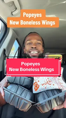 Trying Popeyes New Boneless Wings🔥 Must try!🙌🏾 #popeyes #foodhacks #popeyeschicken #bonelesswings #newitems #wings #Foodie #food #fastfood #FoodTok #foodtiktok @tacobell 