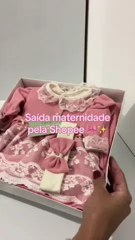 Comprei a saída maternidade da minha filha pela shopee. 🤰🏻🎀✨ Link da saída maternidade ⬇️ https://br.shp.ee/PVDAm2k #saidamaternidade #enxoval #enxovalshopee  #comprinhas