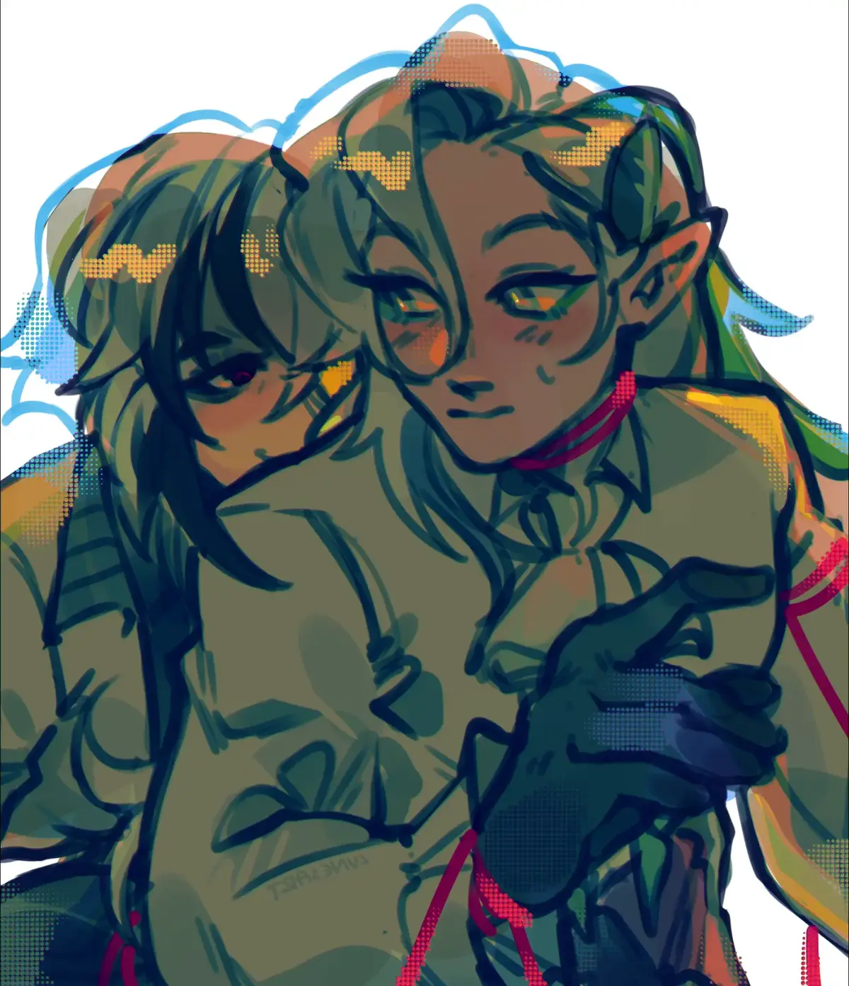 some recent #knavillette and related-ish because I love them + bonus implied zhongven at the end #GenshinImpact #arleneuvi #arlecchino #neuvillette #neuvicchino