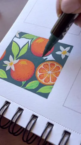 Replying to @Holls I usually have headphones on when working but watching back the videos, the markers only make minor sounds when used in quick and fast or in dragging motions! ☺️ #oranges #shuttleart #acrylicpaintmarkers #markerart #paintmarkers #shuttleartmarkers #markers #acrylicmarker #acrylicmarkers #asmrart 