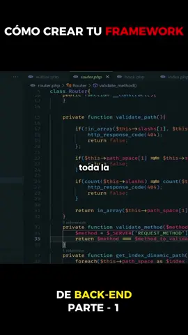 Hola gente!  Este es un clip de un vídeo más largo dónde desarrollamos un framework de back-end con PHP. 🚬 Si quieren el vídeo completo, comenten 
