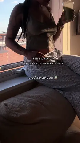 how do you guys feel about matcha? 😭🍵  #fyp #matchalatte #icedmatcha #matchalovers #cozyapartment #cozyathome #linenpants 