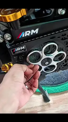 ARM RADIATOR cover windmill full CNC 2-color spinner design for nmax v1/V2 Aerox v1/V2.. #windmillradiatorcover #radiatorcover #foryoupage #armradiatorcover 