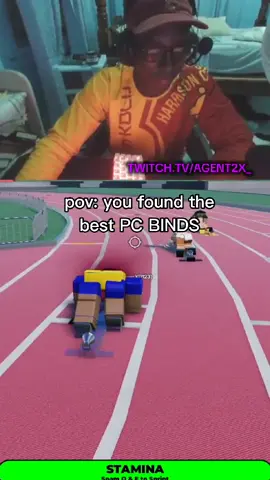 THESE BINDS ARE TOO GOOD.  LIVE ON TWITCH - AGENT2X_  #trackandfieldinfinite #fyp #twitch #foryouu #barbados #trackandfield #robloxtrackandfield #viral 
