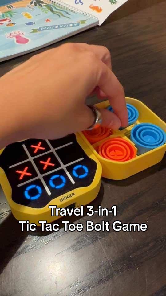 The perfect travel game for on the go! This Tic Tac Toe 3-in-1 game keeps the kids entertained for hours. This game is perfect to Enhance Focus & Memory plus its alot of fun!  . . . #tiktokshop #gamestiktok #boardgames #tiktokmademebuyit #tiktokshopfinds #tictactoe 