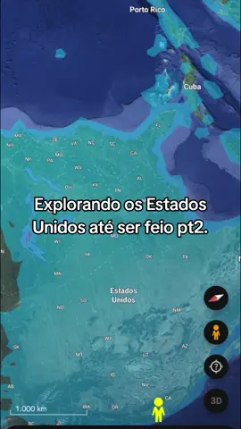 Explorando os EUA até ser feio 🇺🇲 #googleearth #view #viagem #paisagem #eua 