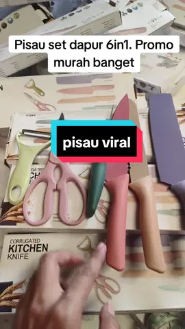 pisau set 6in1 promo murah banget.  yuk di cek out guys. #pisaudapur6in1 #viral #promo #promoguncang77   
