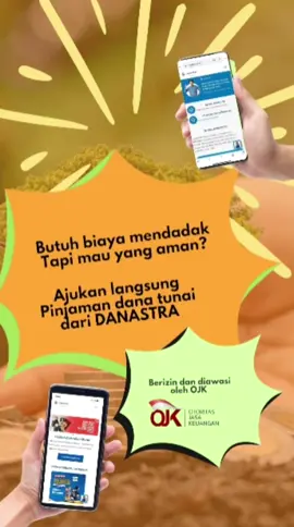 Butuh biaya mendadak untuk menanggulangi kebutuhan mendesak?  Tidak perlu khawatir lagi!  Danastra hadir dengan solusi pinjaman dana tunai yang cepat dan mudah, hanya dengan syarat-syarat yang sederhana seperti BPKB, STNK, KTP, dan kartu keluarga. #danastrasolusinya #danastra_fifgroup #pinjamandanatunai 